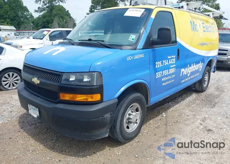 2023 Chevrolet Express Cargo Rwd 2500 Regular Wheelbase Wt из США, поврежденный, VIN 1GCWGAFP2P1212693